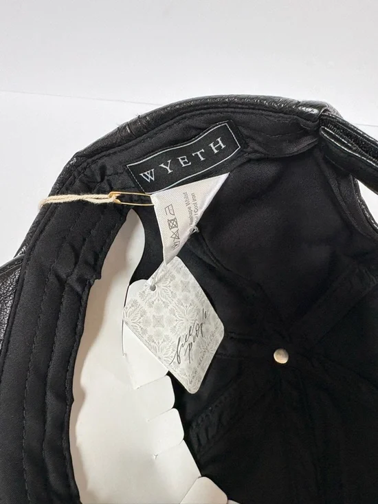 NWT Wyeth Hailey Faux Leather Baseball Cap - Picture 11 of 12